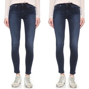 Acne Studios Jeans Low Rise Skinny Blue Ankle Jean Stretch